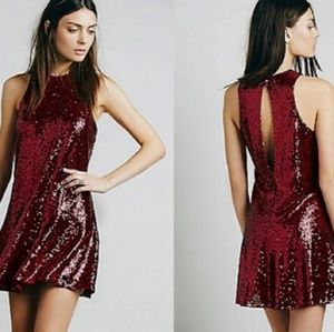 Free People Liquid Shine Sequin Mini Dress
